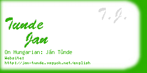 tunde jan business card